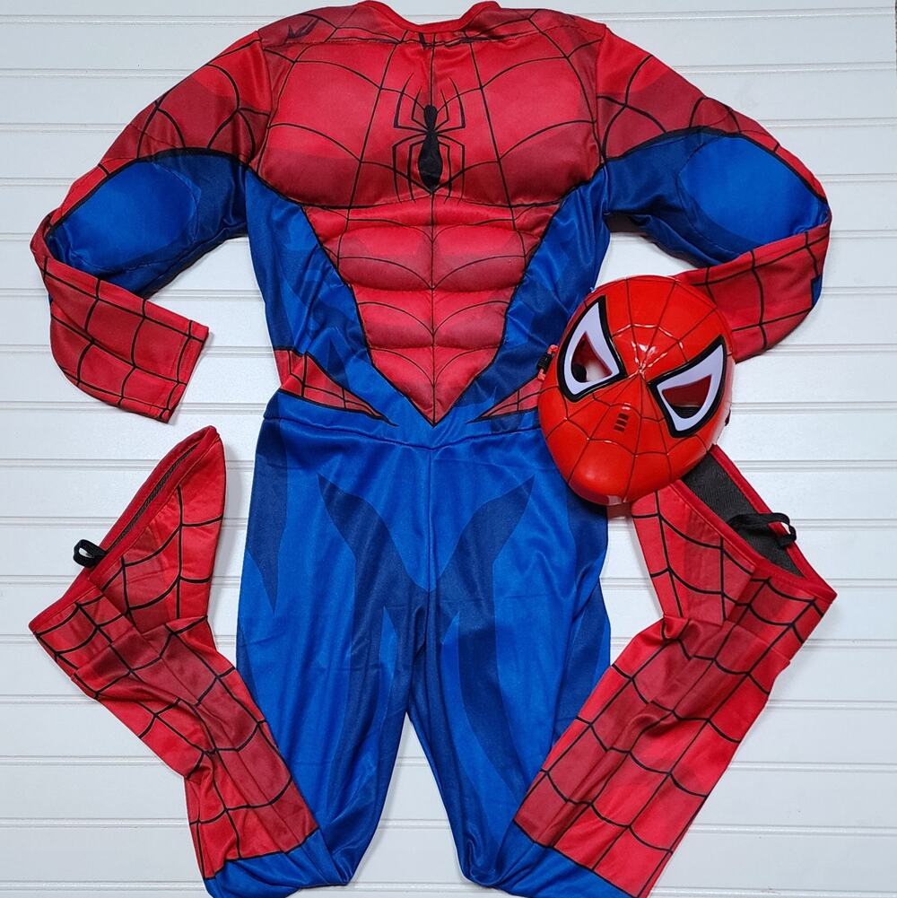 Spider-Man Kids Muscle Chest Padded Costume Size Medium (8-10)